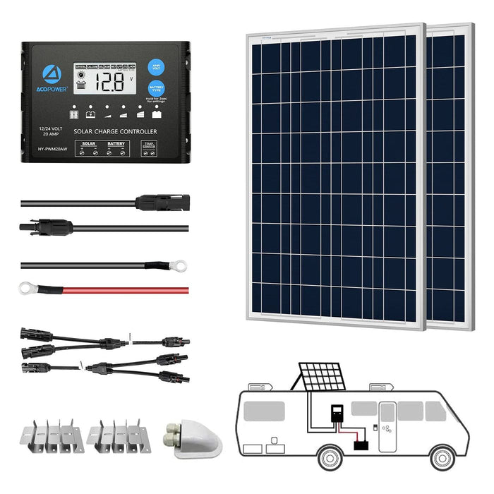 ACOPower 12V Polycrystalline Solar RV Kits