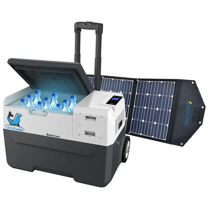 ACOPower LiONCooler X30A Combo, Portable Solar Fridge/Freezer & 90W Solar Panel | 32 Quarts