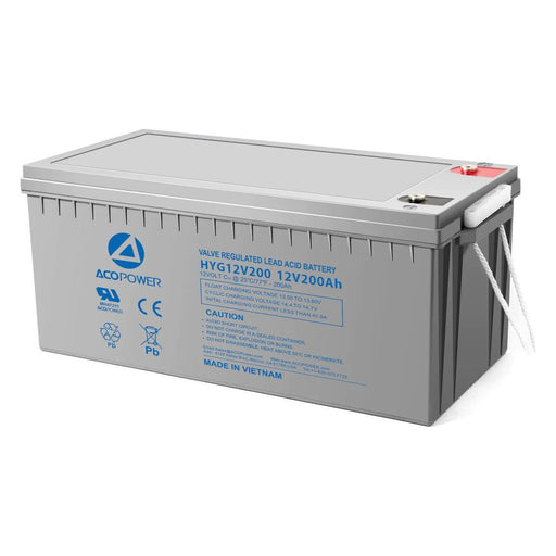 ACOPowerRechargeable Gel Deep Cycle 12V 200Ah Battery