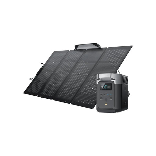 EcoFlow DELTA 2 + 220 Watt Bifacial Portable Solar Panel 1 x 220W Solar Panel