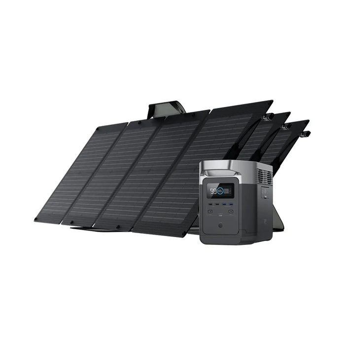 EcoFlow DELTA Max 2000 + 110 Watt Portable Solar Panel Generator Kit