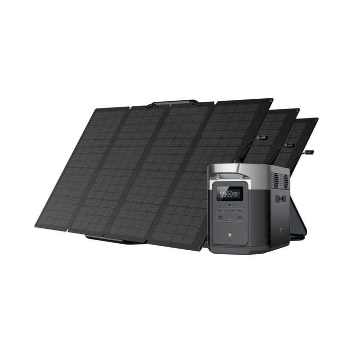 EcoFlow DELTA Max 2000 + 160 Watt Portable Solar Panel Generator Kit