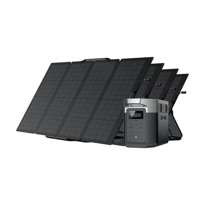 EcoFlow DELTA Max 2000 + 160 Watt Portable Solar Panel Generator Kit