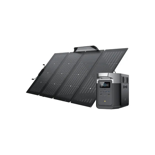 EcoFlow DELTA Max 2000 + 220 Watt Bifacial Portable Solar Panel 1 x 220W Solar Panel