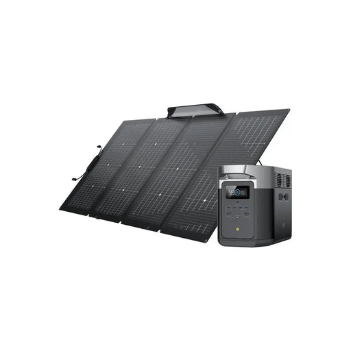 EcoFlow DELTA Max 2000 + 220 Watt Bifacial Portable Solar Panel Generator Kit