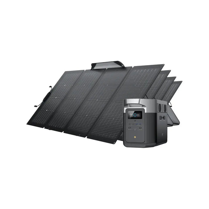 EcoFlow DELTA Max 2000 + 220 Watt Bifacial Portable Solar Panel Generator Kit