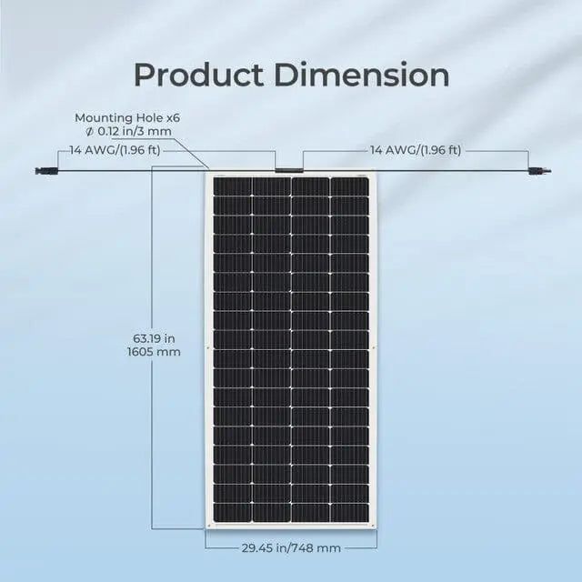 Renogy 200 Watt 12 Volt Flexible Monocrystalline Solar Panel