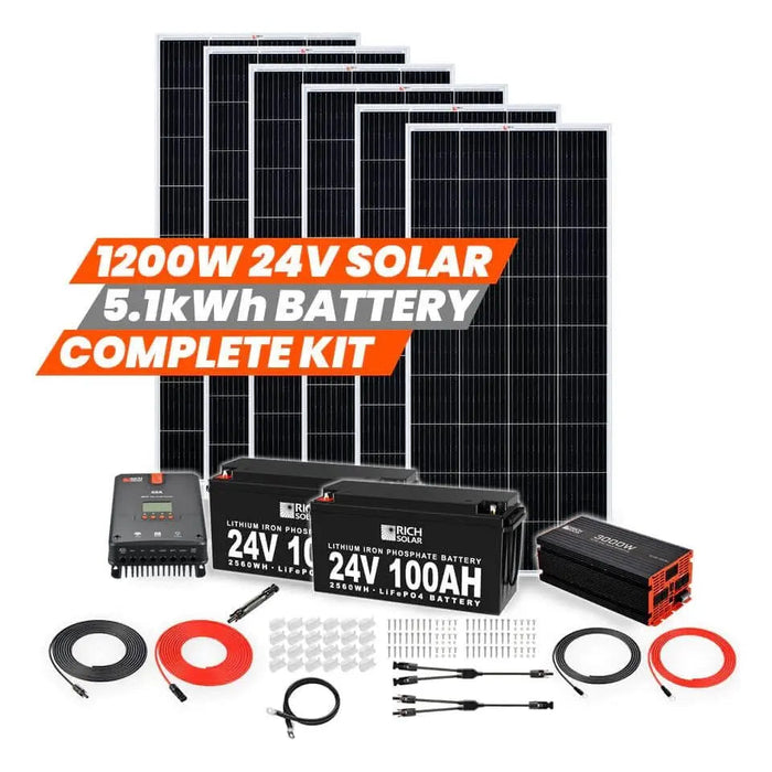 Rich Solar 1200 Watt 24V Complete Solar Kit