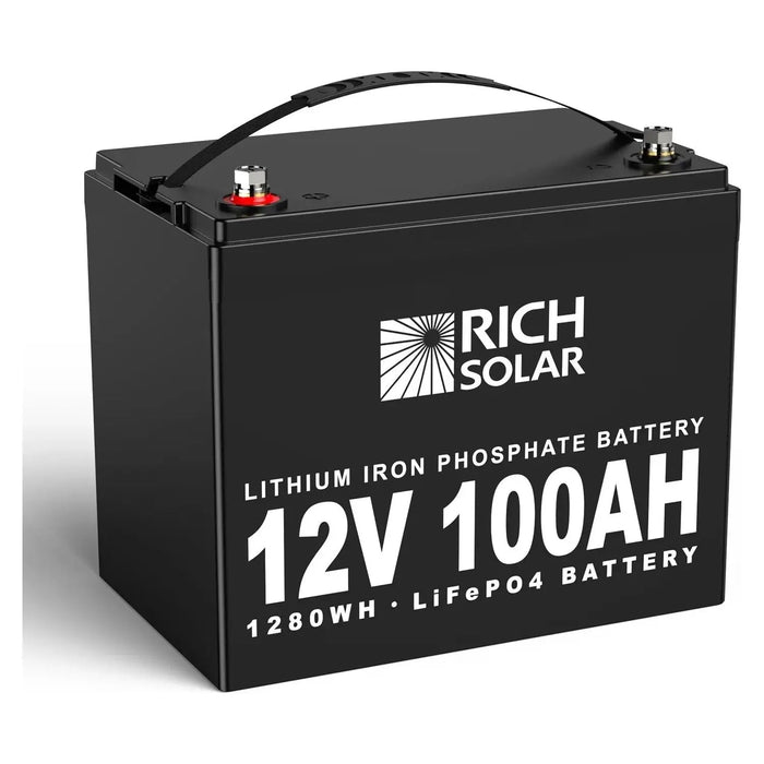 Rich Solar 12V 100Ah LiFePO4 Lithium Iron Phosphate Battery