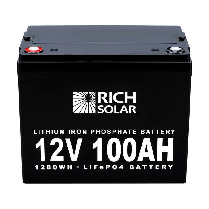 Rich Solar 12V 100Ah LiFePO4 Lithium Iron Phosphate Battery