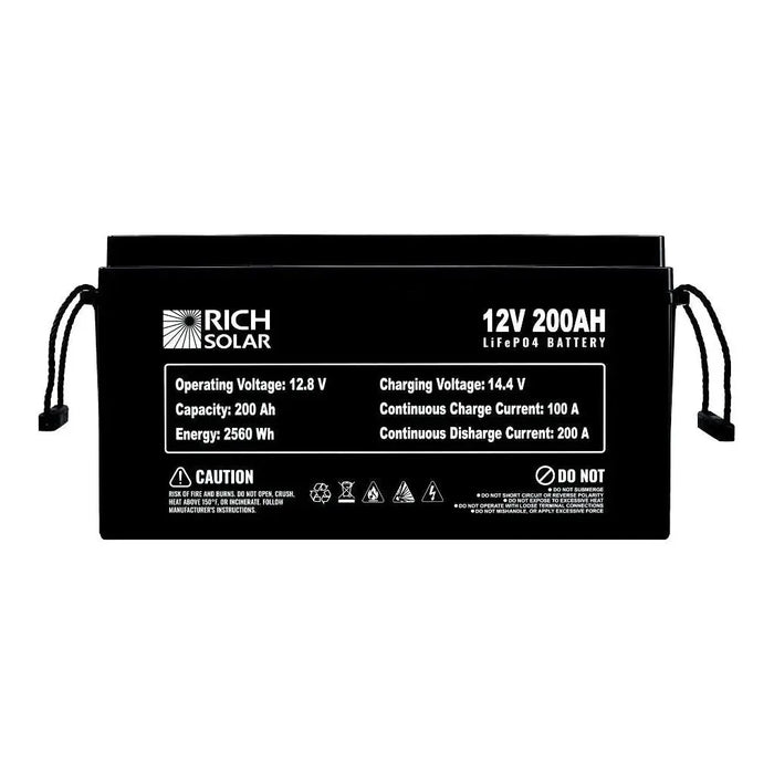 Rich Solar 12V 200Ah LiFePO4 Lithium Iron Phosphate Battery