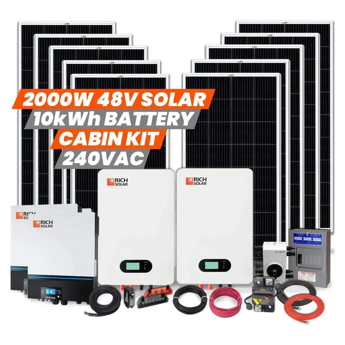 Rich Solar 2000W 48V 240VAC Cabin Kit