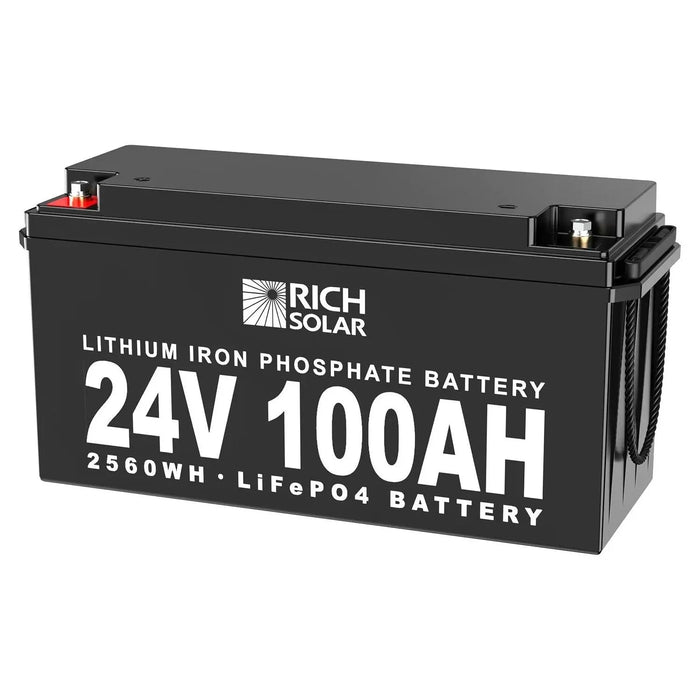 Rich Solar 24V 100Ah LiFePO4 Lithium Iron Phosphate Battery