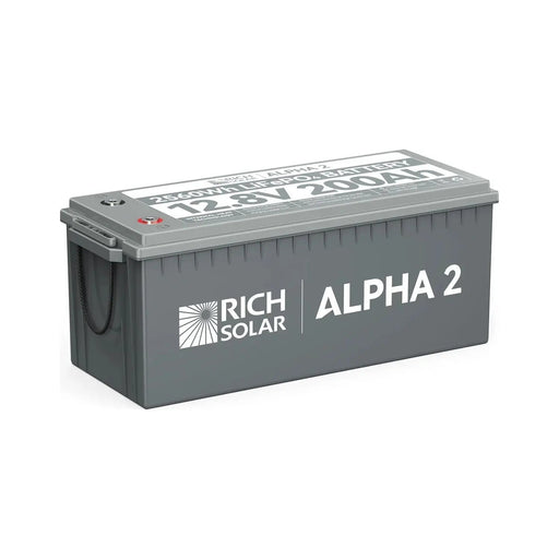 Rich Solar ALPHA 2 12V 200Ah LiFePO4 Lithium Iron Phosphate Battery w/ Internal Heating and Bluetooth Function