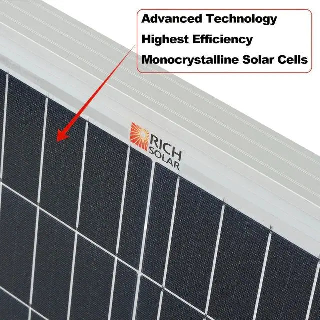 Rich Solar MEGA 200 Watt Monocrystalline 24V Solar Panel