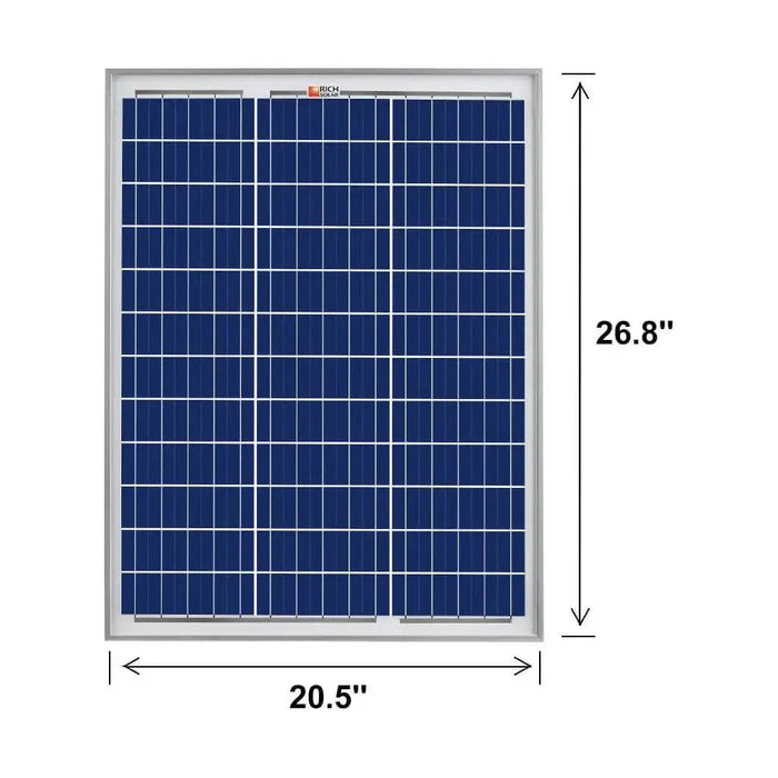 Rich Solar MEGA 50 Watt Solar Panel Poly