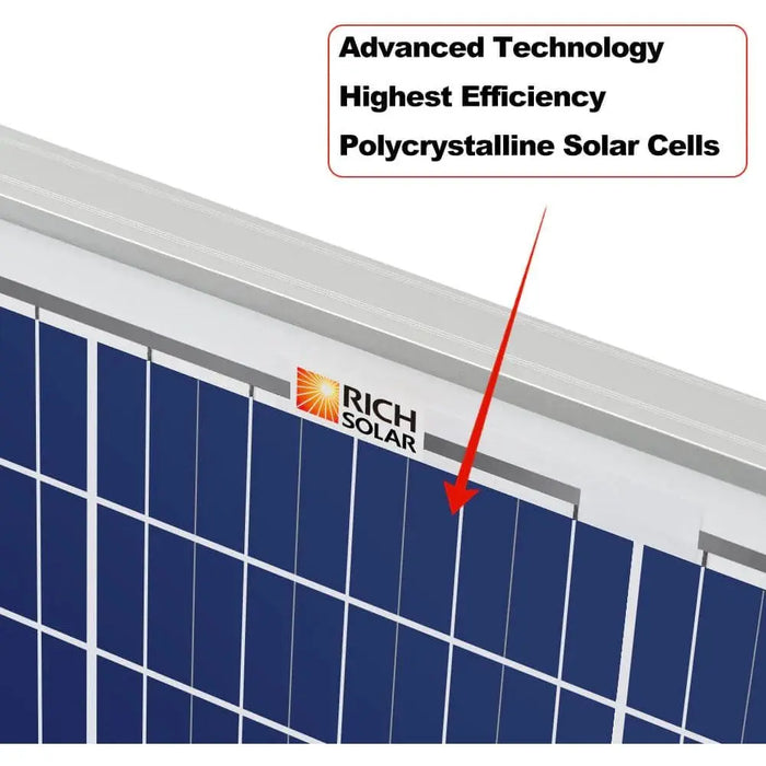 Rich Solar MEGA 50 Watt Solar Panel Poly