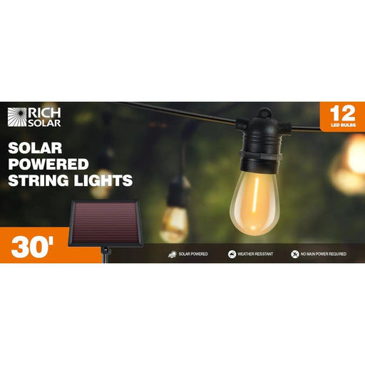 Rich Solar Solar Powered String Lights 12 Led Bulbs