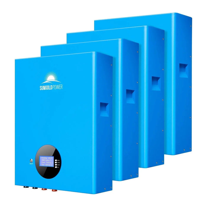 SunGoldPower 4 x 5.12KWH Powerwall LIFEPO4 Lithium Battery SG48100M