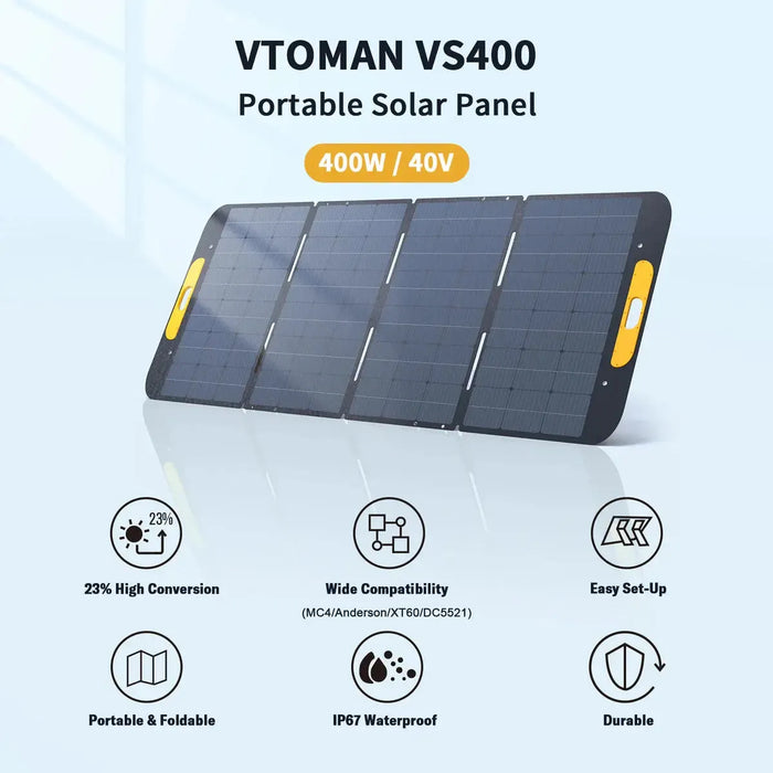 Vtoman 400W Foldable Portable Solar Panel